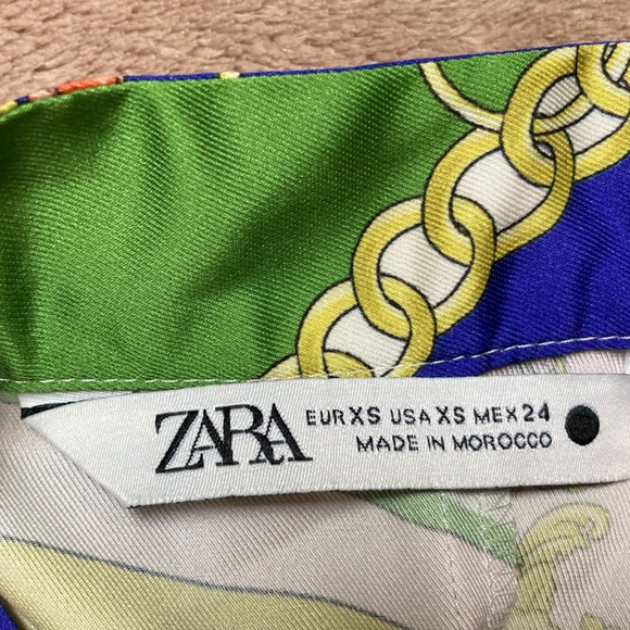 Zara lion print belt y2k 2000s fashion vintage, short printed mini dress XS - Picture 8 of 15